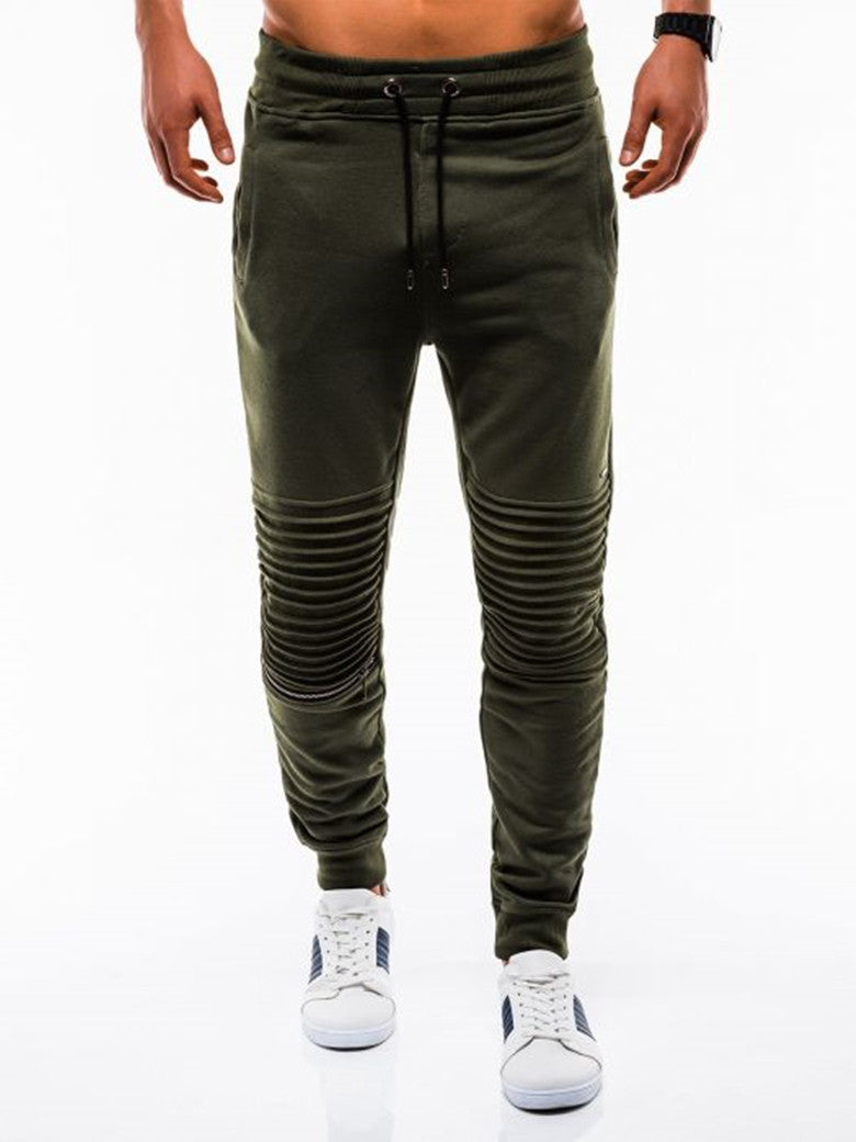 Herren Jogginghose mit modischem Rippdesign und elastischem Bund Echoarchiv