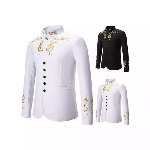 Herren Eleganter Blazer mit kunstvollen Stickereien Echoarchiv