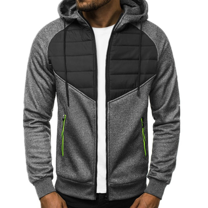 Herren Sportliche Kapuzenjacke mit modernen Design-Elementen und funktionalen Reißverschlusstaschen Echoarchiv