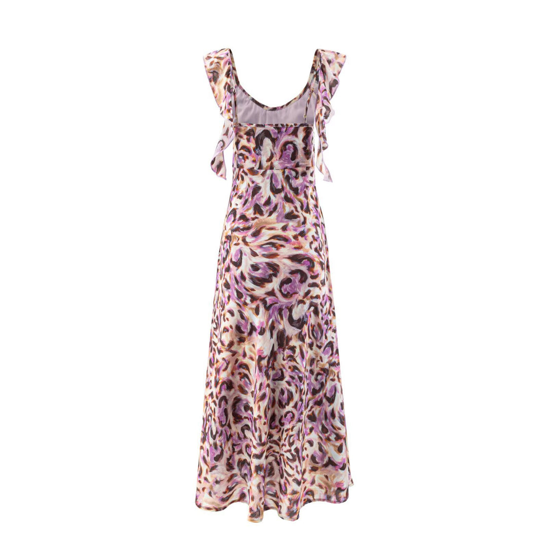 Damen Maxikleid mit elegantem Rüschensaum und floralem Muster Echo Archiv