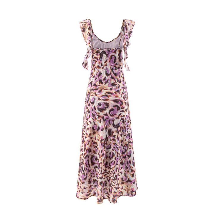 Damen Maxikleid mit elegantem Rüschensaum und floralem Muster Echo Archiv