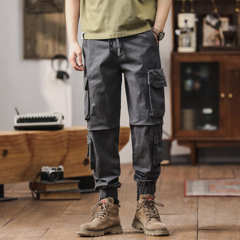 Herren Cargo-Joggerhose im Utility-Workwear-Stil mit Tunnelzugbund, elastischen Bündchen und Multifunktionstaschen Echo Archiv