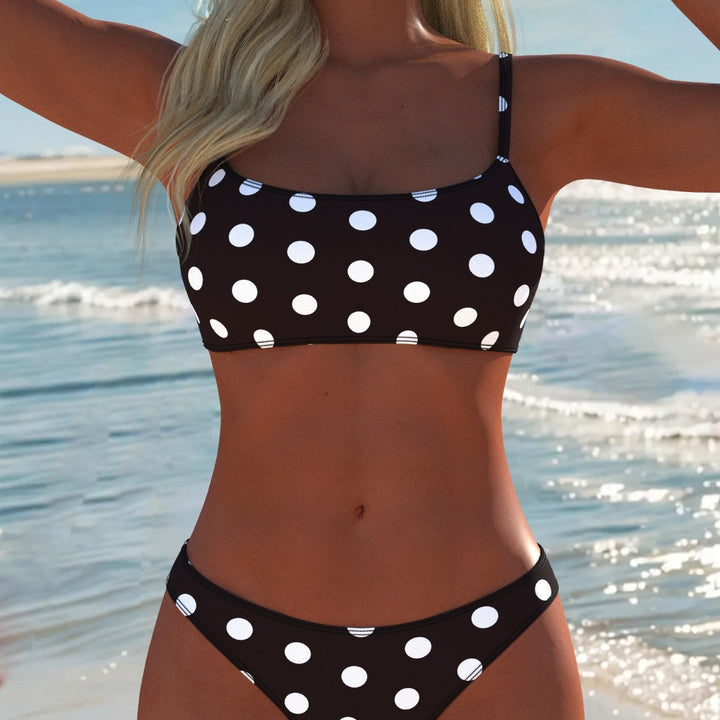 Damen Bikini-Set mit modischem Punktdesign und verstellbaren Trägern Echo Archiv