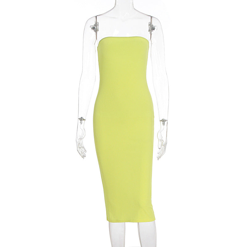 Damen Basic-Bodycon Kleid ohne Träger Echo Archiv