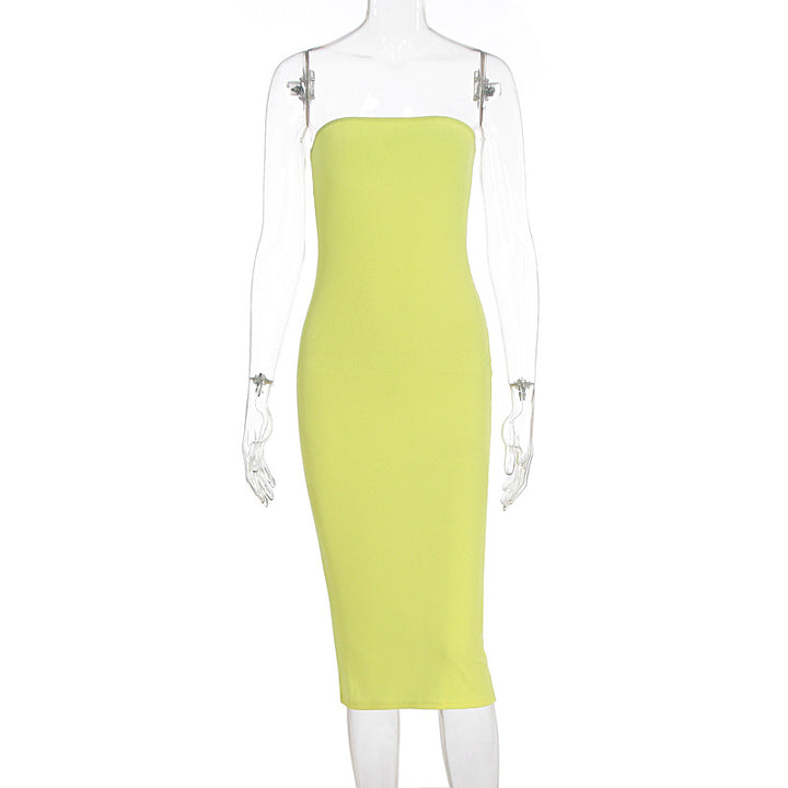 Damen Basic-Bodycon Kleid ohne Träger Echo Archiv
