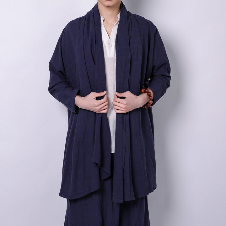 Herren Überwurfjacke mit asymmetrischem Schnitt und dekorativen Details Echoarchiv