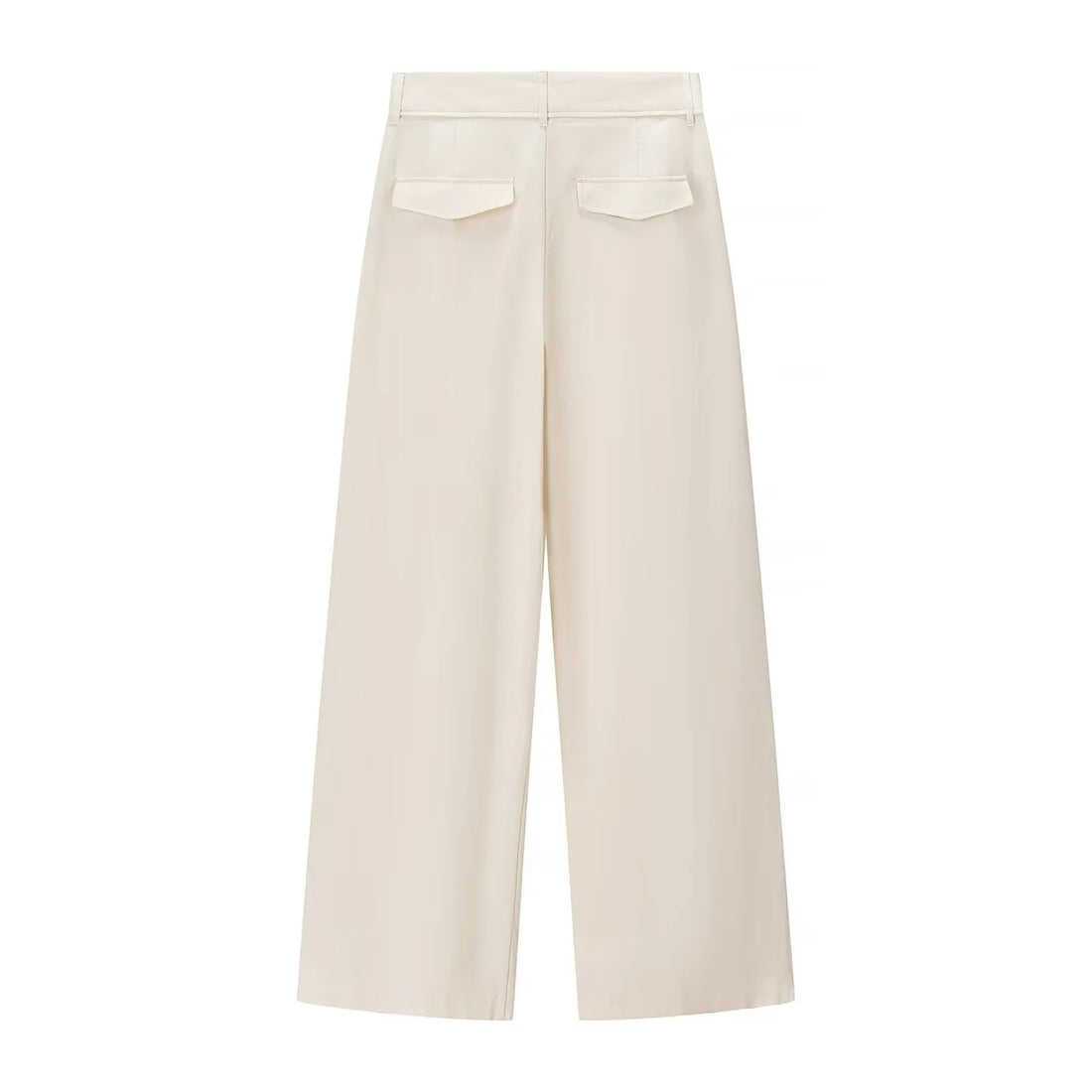 Damen hochtaillierte Palazzo-Hose mit Bundfalten, weitem Bein und verdeckter Frontleiste – Avélisse