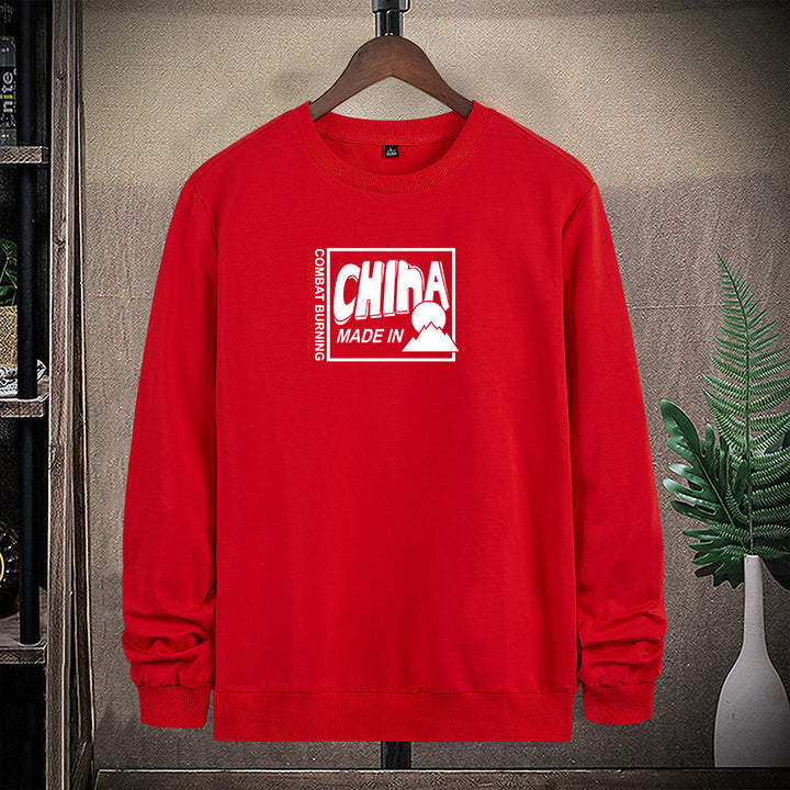 Herren Sweatshirt mit Rundhals und auffälligem Statement-Frontprint Echo Archiv