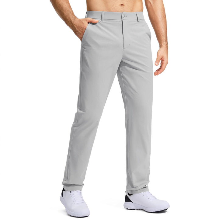 Herren nan elastische Golftwill-Hose mit geradem Schnitt, knitterfreiem Material und verdeckter Reißverschlusstasche Echo Archiv