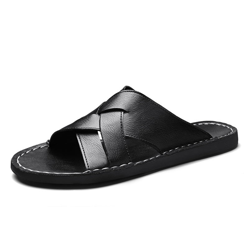 Herren Elegante und bequeme Leder-Sandalen mit verstellbarem Riemensystem – Tavélo