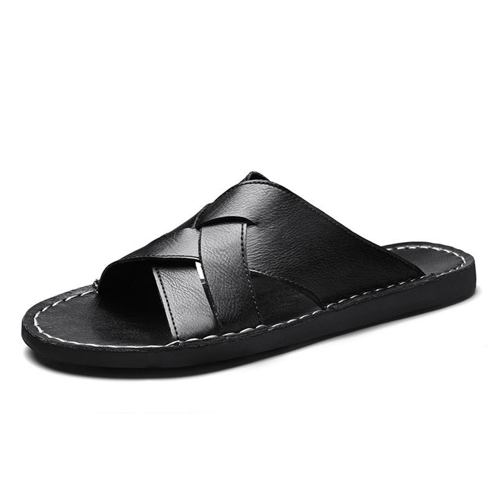 Herren Elegante und bequeme Leder-Sandalen mit verstellbarem Riemensystem – Tavélo