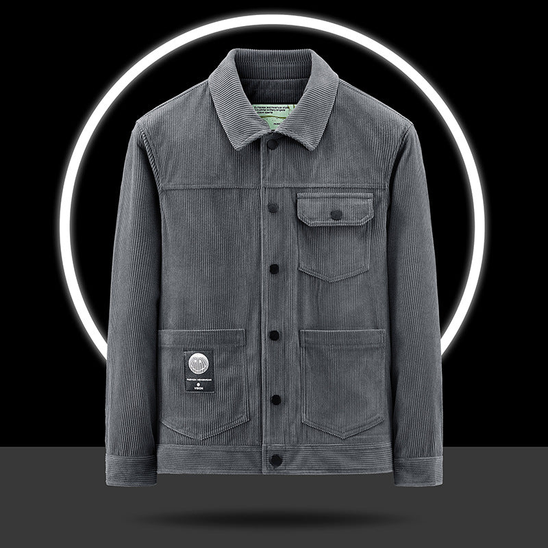 Herren Lässige Cordjacke mit praktischen Taschen und modischem Design Echo Archiv