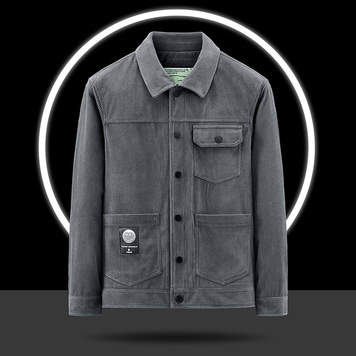 Herren Lässige Cordjacke mit praktischen Taschen und modischem Design Echo Archiv