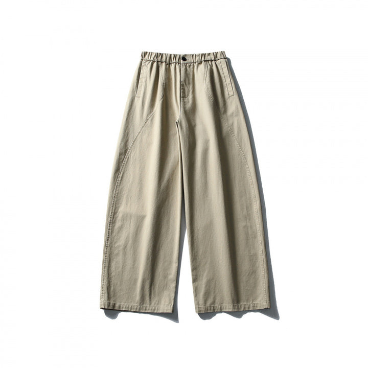 Damen Weite High-Waist Culotte-Hose mit elastischem Bund und Eingrifftaschen Echo Archiv