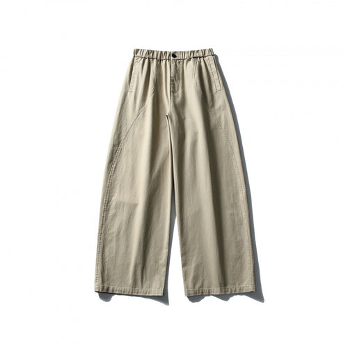 Damen Weite High-Waist Culotte-Hose mit elastischem Bund und Eingrifftaschen Echo Archiv
