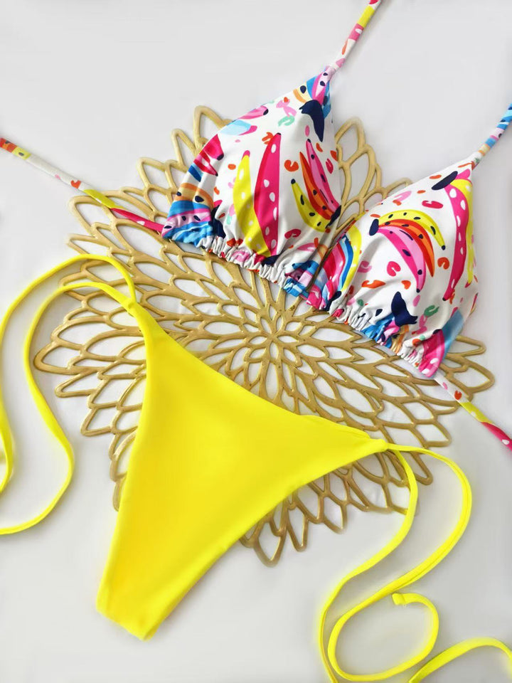 Damen Triangel-Bikini mit floralem Detail Echo Archiv