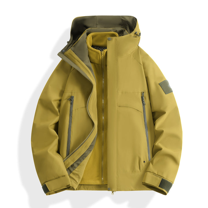 Damen wasserdichter modularer Parka mit abnehmbarer Fleece-Innenjacke und technischer Kapuze Echo Archiv