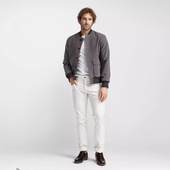 Herren lässige Collegejacke aus weichem Material mit praktischen Taschen Echoarchiv