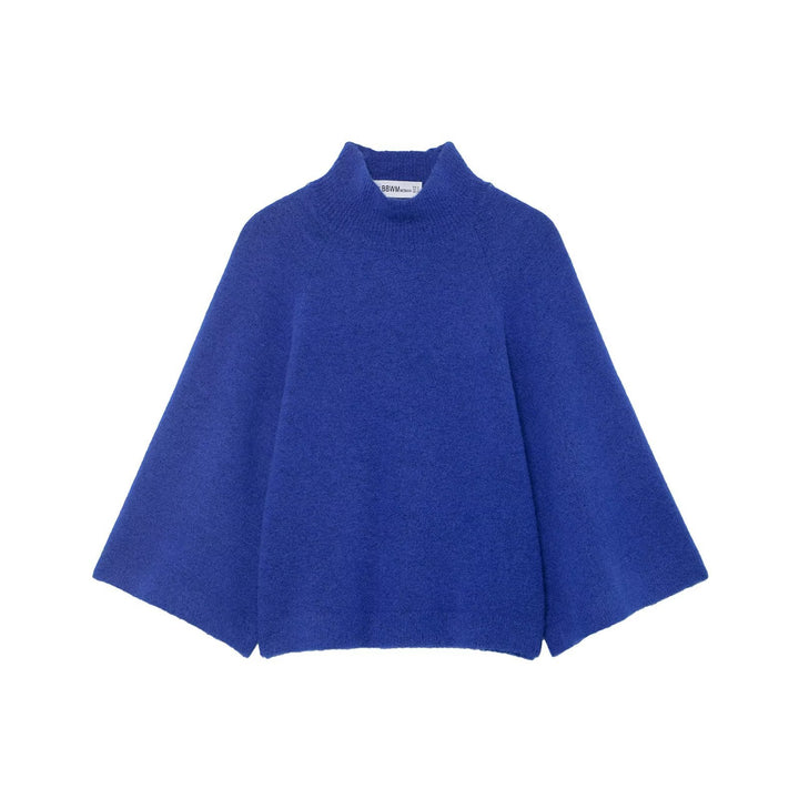 Damen 10+ oversized Strickponcho mit Stehkrragen und weiten Cape-Ärmeln Echo Archiv