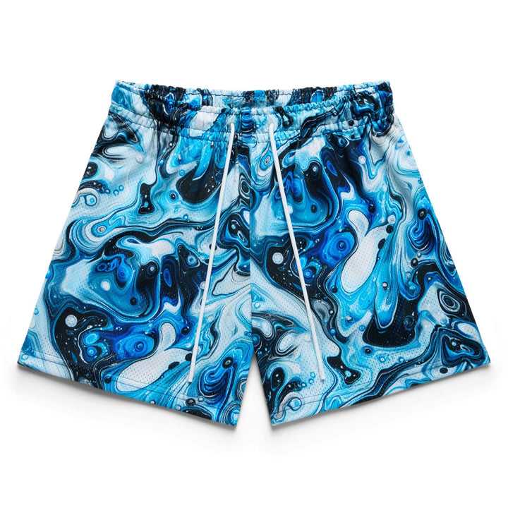 Herren Badeshorts mit abstraktem Wirbelmuster Echoarchiv