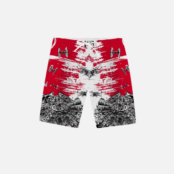 Herren Grafik Psychedelischer Druck Badehose Echoarchiv