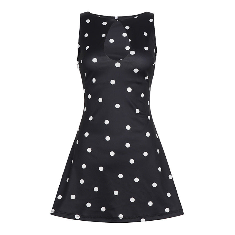 Damen Kleid im verspielten Polka-Dot Design mit fließendem Schnitt Echo Archiv