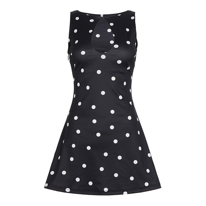 Damen Kleid im verspielten Polka-Dot Design mit fließendem Schnitt Echo Archiv