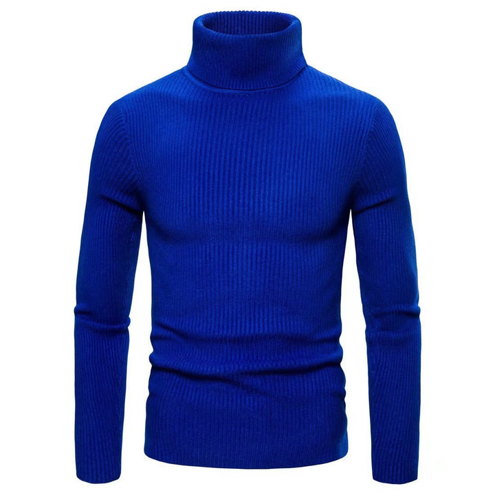Herren hochwertiger Rollkragenpullover aus feinem Rippstrick Echoarchiv