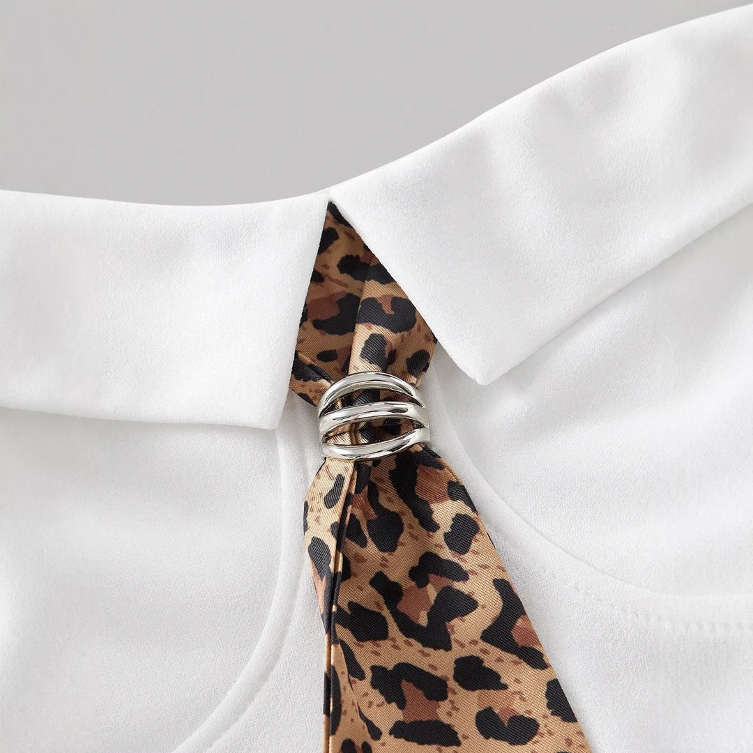 Damen Corsage mit modischem Tiermuster und tailliertem Schnitt Echo Archiv