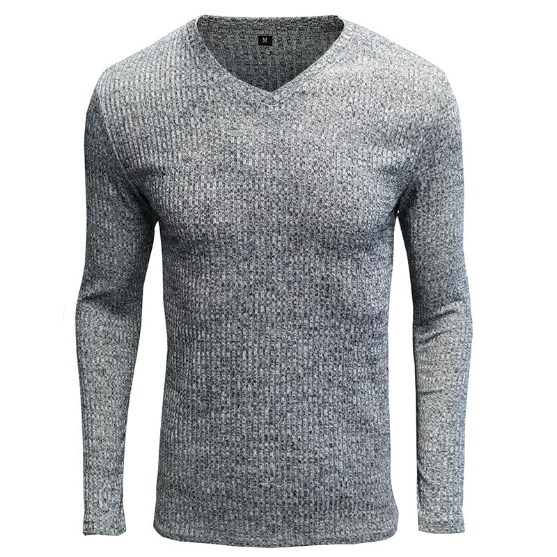Herren V-Ausschnitt Langarmshirt Echoarchiv