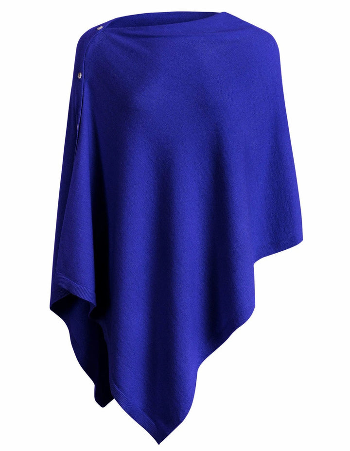 Damen vielseitiger Poncho aus hochwertiger Materialmischung – Célinea