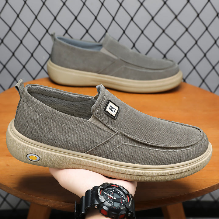 Herren nan lässiger Canvas-Slip-On Freizeitschuh mit Memory-Fußbett und stoßdämpfender Gummisohle Echo Archiv