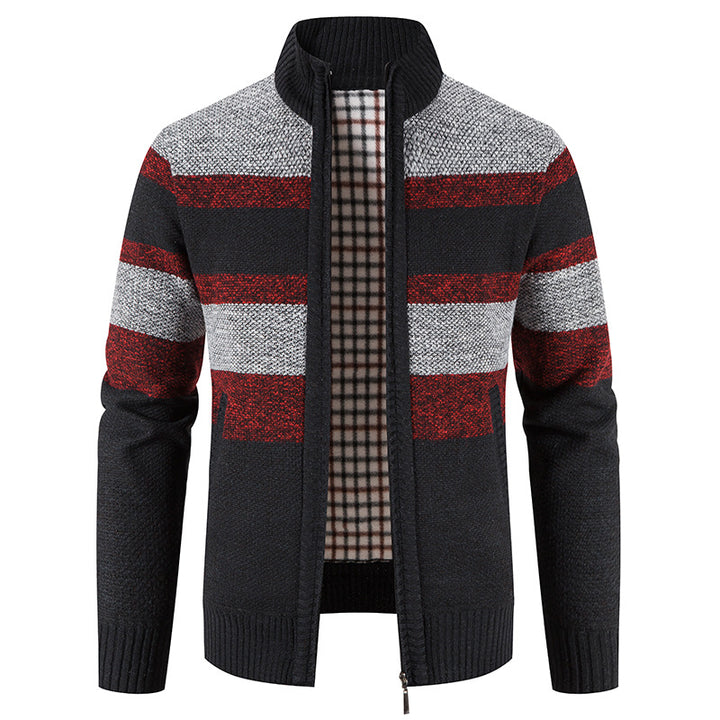 Herren modische Strickjacke mit einem modernen und vielseitigen Karomuster Echoarchiv