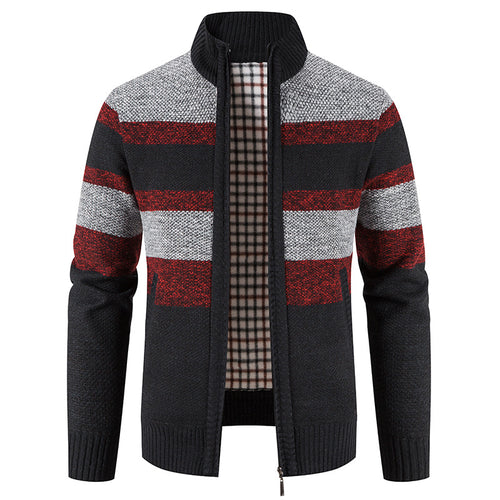 Herren modische Strickjacke mit einem modernen und vielseitigen Karomuster Echoarchiv