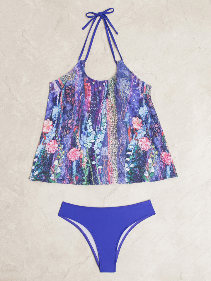 Damen Tankini-Set mit modischem Muster und lässigem Schnitt Echo Archiv