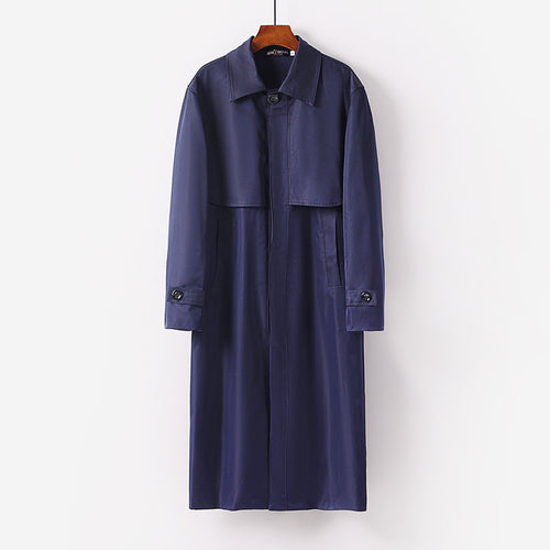 Damen leichter Trenchcoat mit verdeckter Knopfleiste und Schultercape Echoarchiv