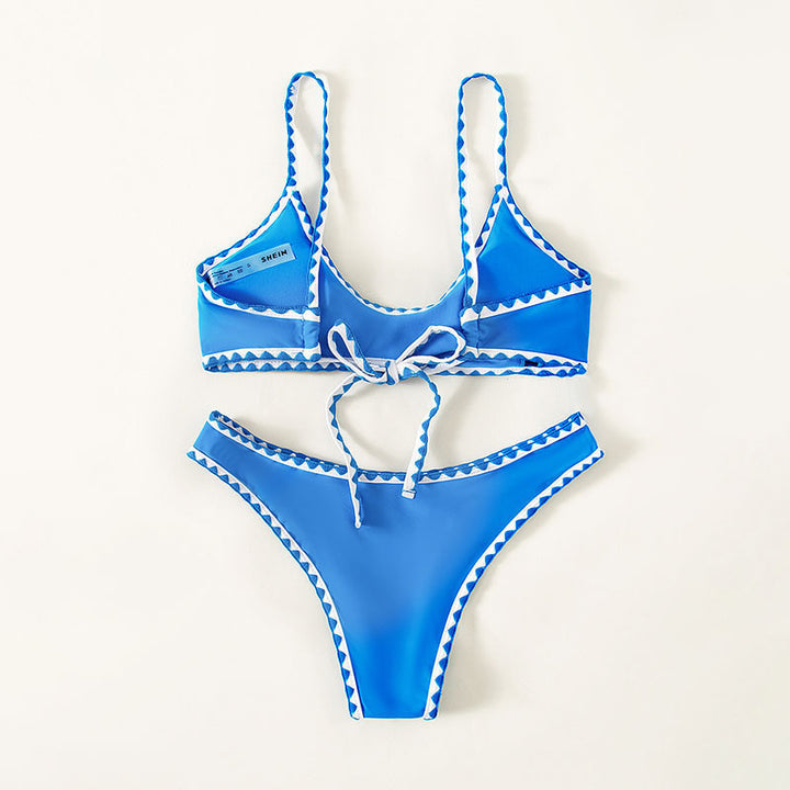 Damen Bikini-Set mit lässigem Schnitt und kontrastierenden Kanten Echo Archiv
