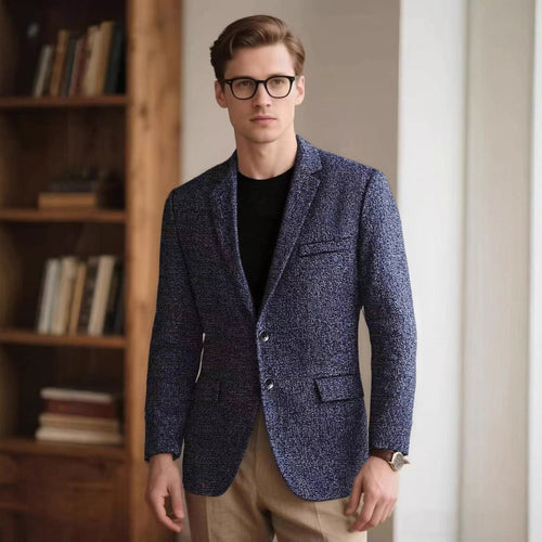 Herren Smart-Casual Blazer mit strukturiertem Gewebe Echoarchiv