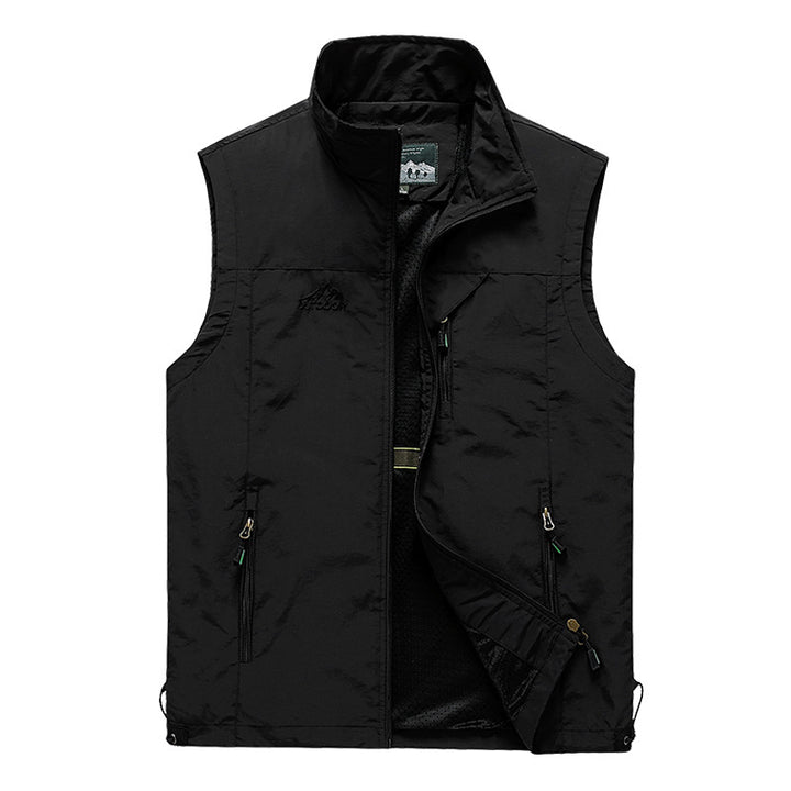 Herren Outdoor-Utility-Weste mit Mesh-Futter und Reißverschluss-Taschen Echoarchiv