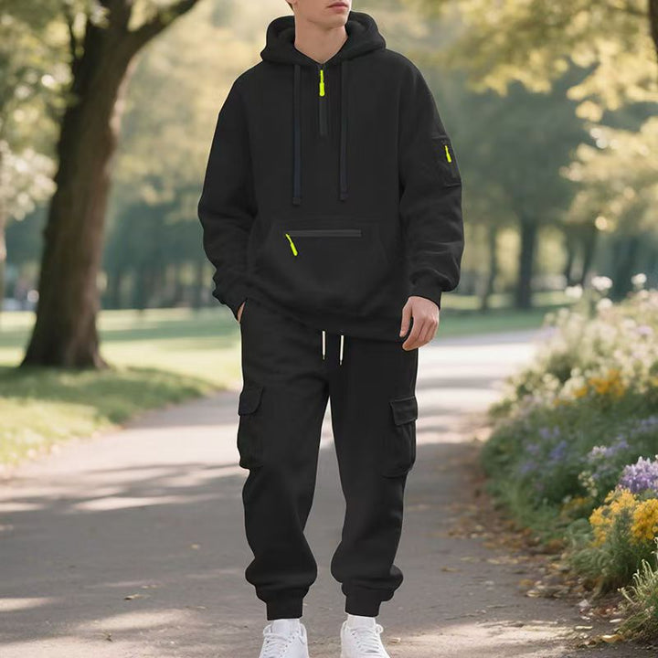 Herren stylische Freizeit-Hoodie und Jogginghose Set Echoarchiv