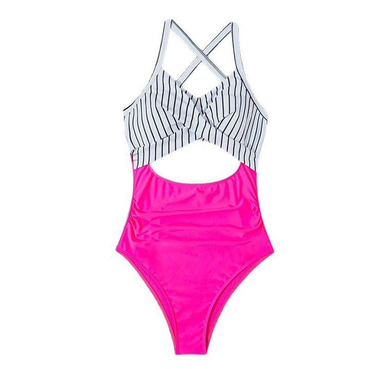 Damen Einteiliger Badeanzug mit elegantem Wickelschnitt Echo Archiv