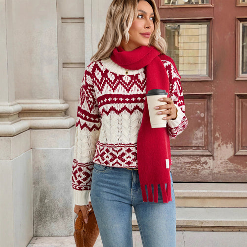 Damen Strickpullover mit geometrischem Muster Echo Archiv