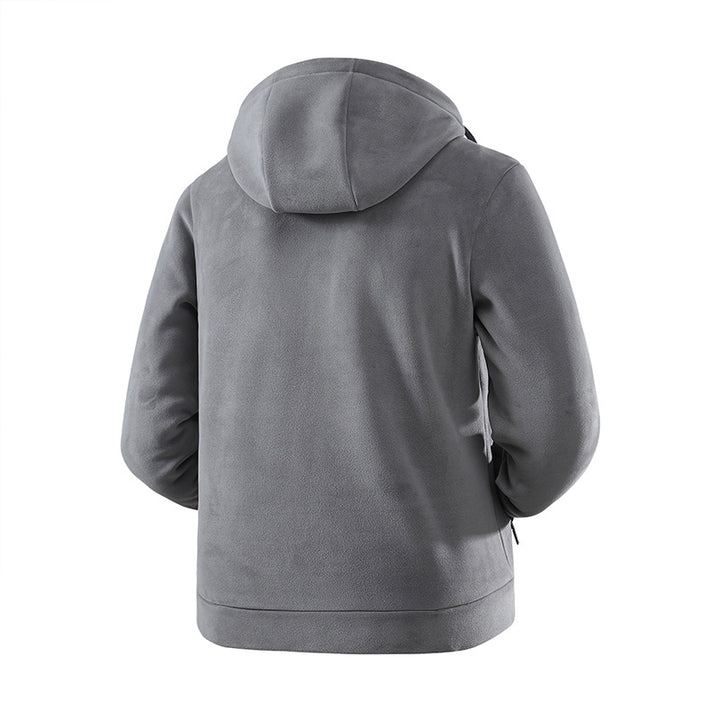 Herren Fleece-Softshell Hybridkapuzenjacke mit Teddy-Innenfutter & verstellbarer Kapuze Echoarchiv