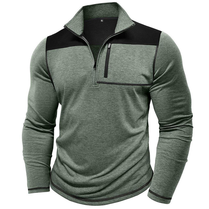 Herren sportlicher Half-Zip Pullover mit praktischer Brusttasche Echoarchiv