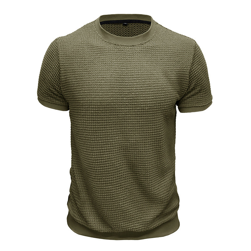 Herren Rundhalsshirt aus strukturiertem Material mit atmungsaktiven Eigenschaften Echoarchiv