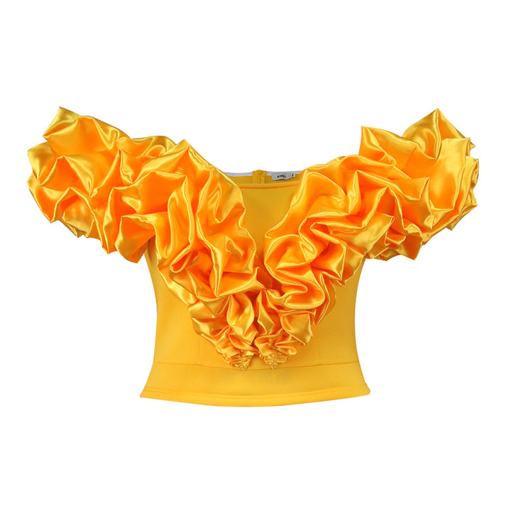 Damen Chice Bluse mit voluminösen Rüschendetails Echo Archiv