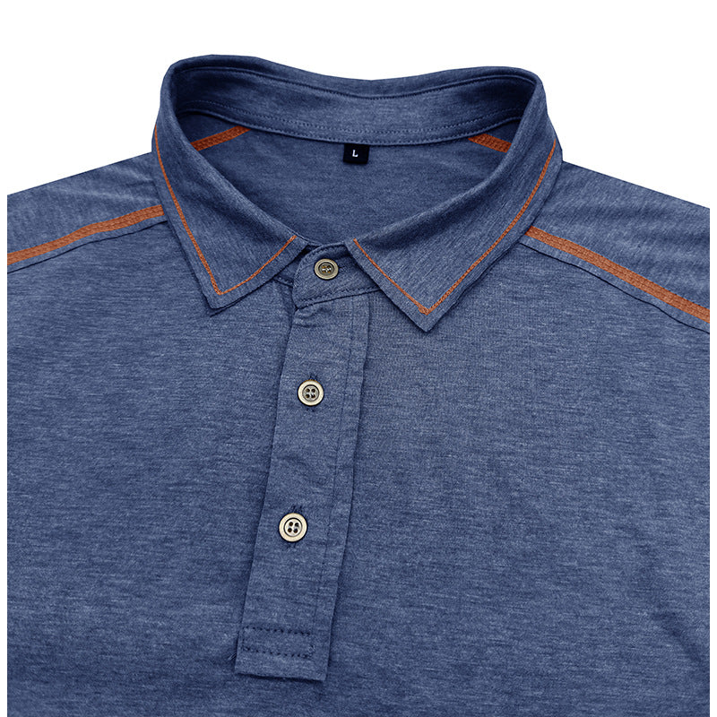 Herren Sportliches Poloshirt mit Kontrastnähten Echoarchiv