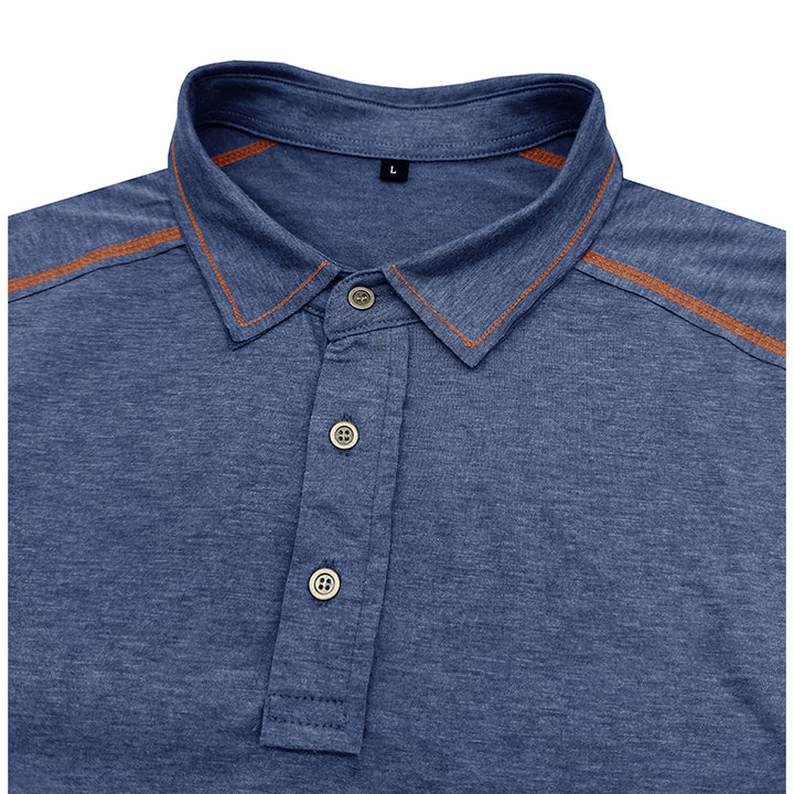 Herren Sportliches Poloshirt mit Kontrastnähten Echoarchiv