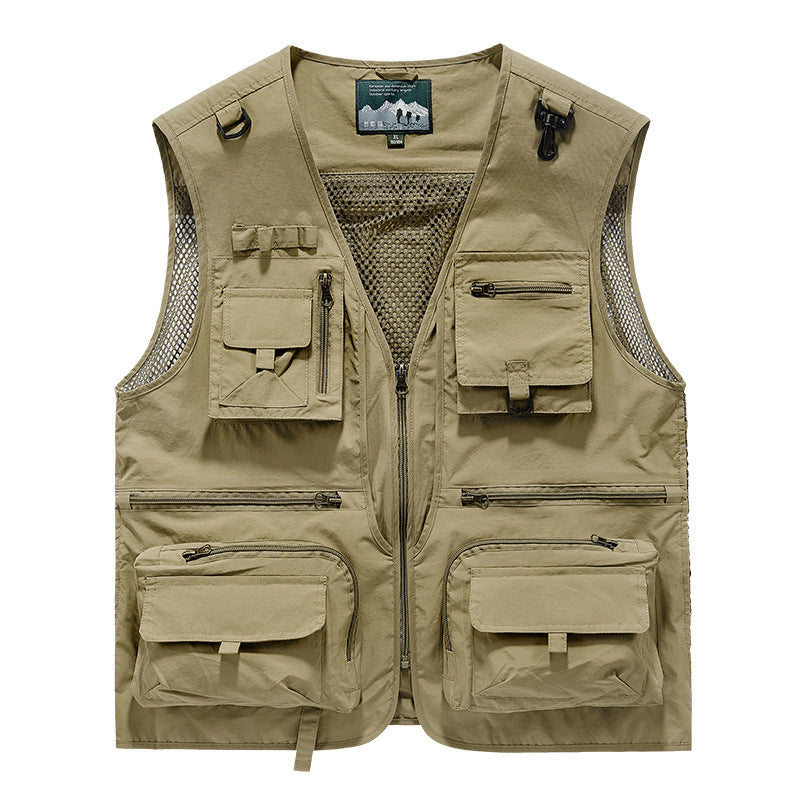 Herren nan multifunktionale Outdoor-Taktikweste mit zahlreichen Taschen und Netzbesatz Echo Archiv