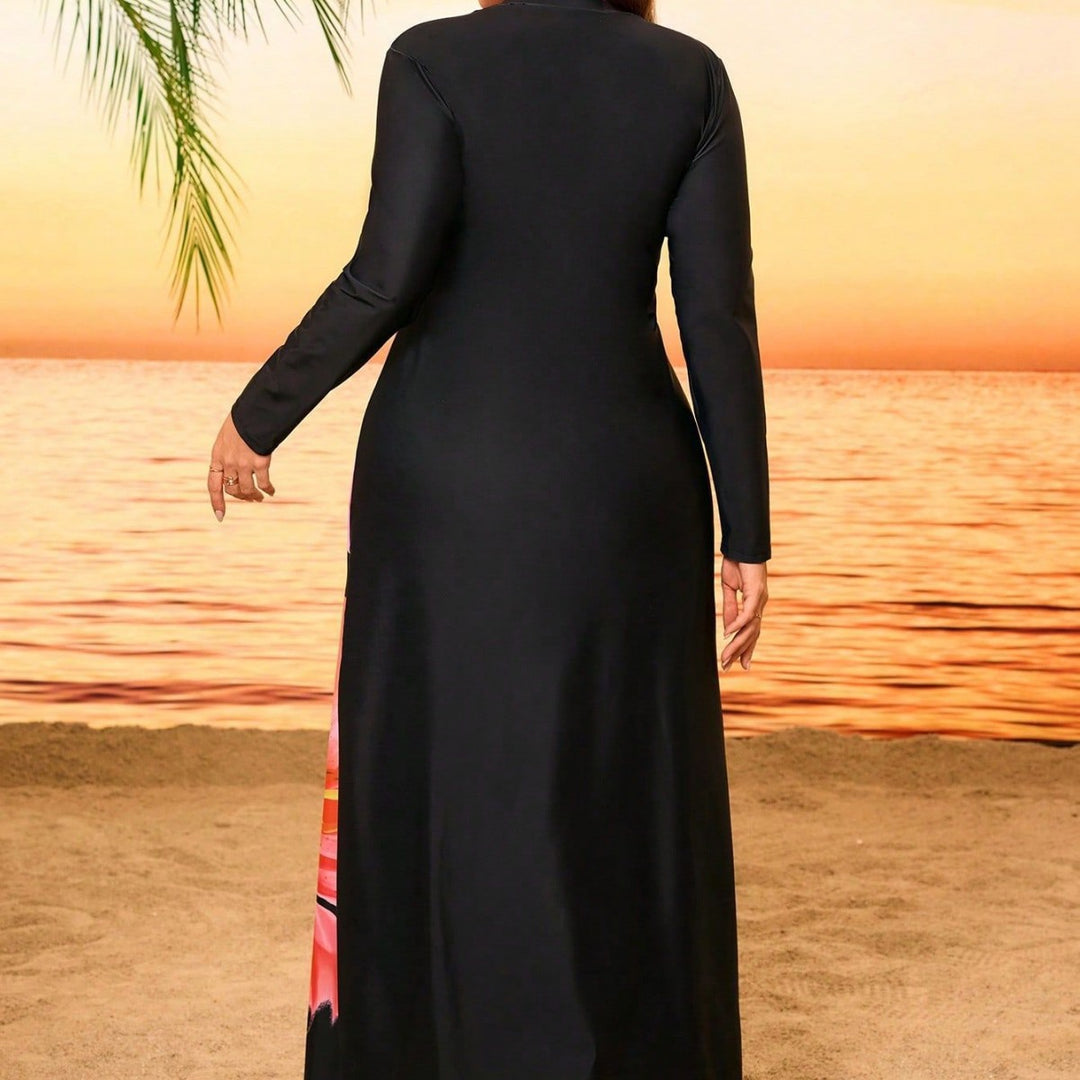 Damen Maxi-Badeanzug mit floralen Applikationen Echo Archiv